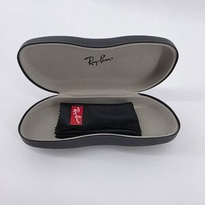 Ray-Ban Sunglasses Case‎ Black Hard Clamshell Eyeglasses Holder With Cloth